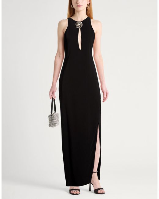 Amen Black Maxi Dress Viscose, Elastane