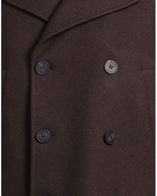Drumohr Brown Chocolate Coat Wool, Polyamide for men