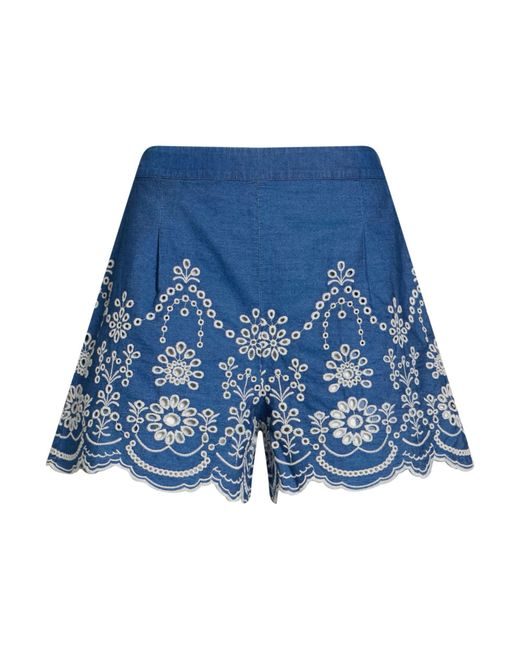 Mc2 Saint Barth Blue Denim Shorts