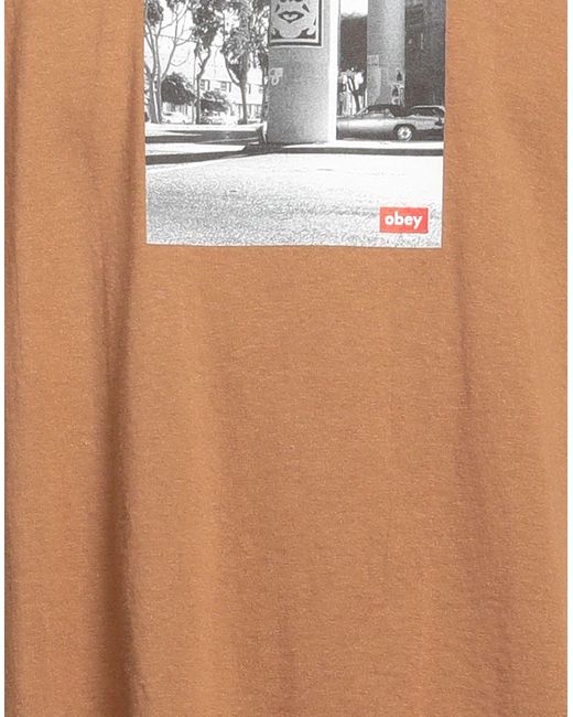 Obey Brown T-shirt for men