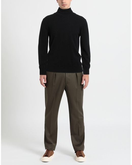 M.v. Maglieria Veneta Black Turtleneck Cashmere for men