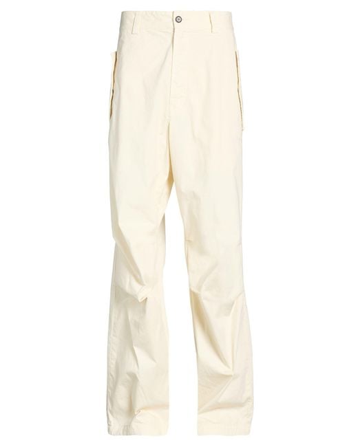 MSGM Natural Cream Pants Cotton for men