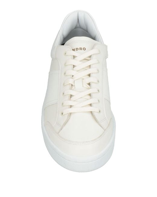 Sandro White Sneakers Leather for men