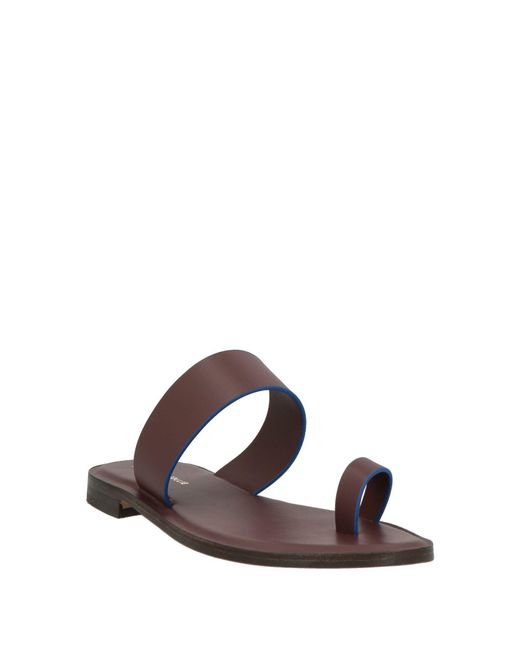 Divine Follie Brown Thong Sandal Leather