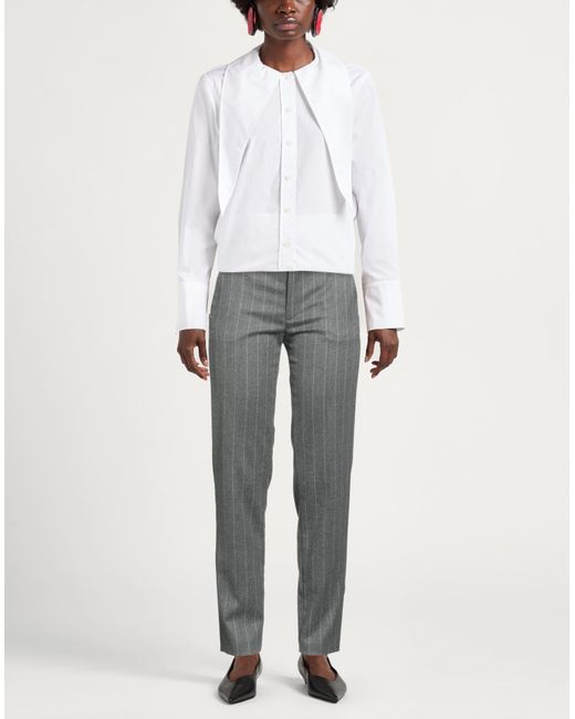 Manila Grace Gray Pants Polyester, Viscose, Elastane