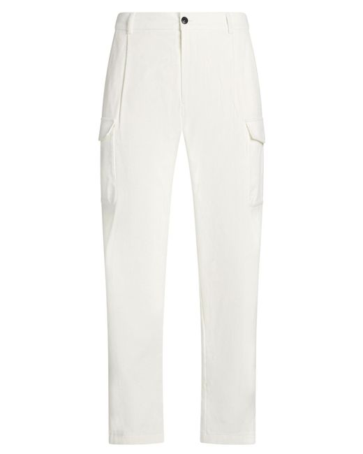 Windsor. White Pants Cotton, Elastane for men