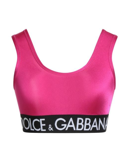 Dolce & Gabbana Pink Top Polyamide, Elastane
