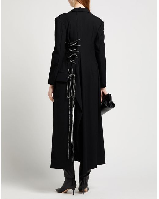 Yohji Yamamoto Black Overcoat & Trench Coat Wool