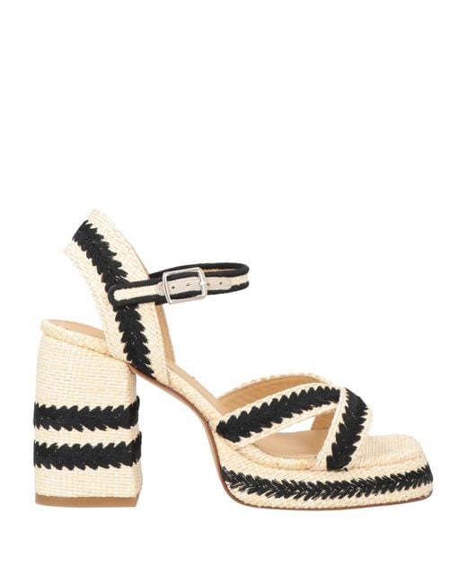 Castaner Metallic Sandals Straw