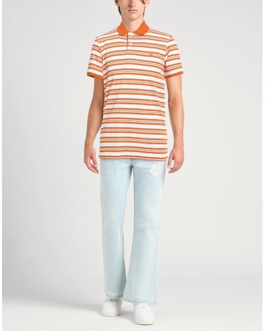 Harmont & Blaine Orange Polo Shirt Cotton for men