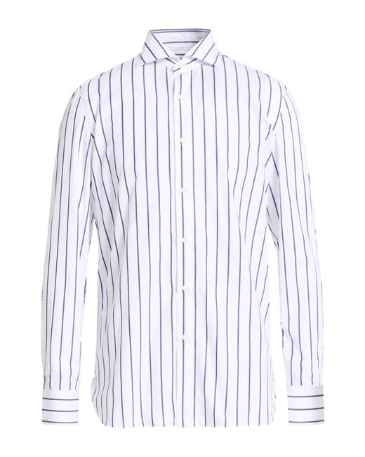 Luigi Borrelli Napoli White Shirt Cotton for men