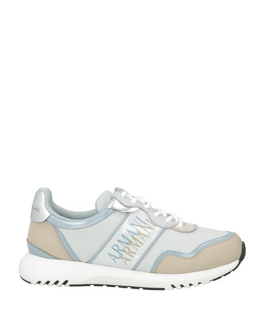 ARMANI EXCHANGE White Sneakers Polyester, Polyurethane Coated