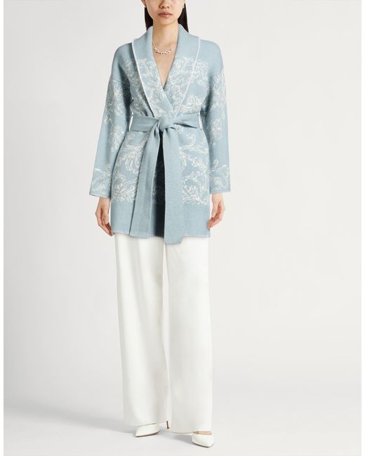 Eleventy Blue Platinum Sky Cardigan Cashmere