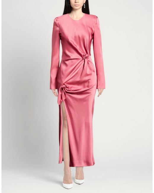 Del Core Pink Maxi Dress Acetate, Viscose