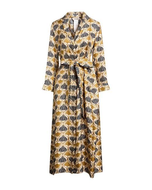 Max Mara Metallic Midi Dress Silk