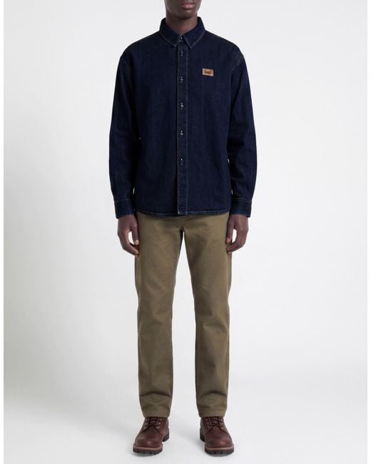 American Vintage Blue Denim Shirt Cotton for men