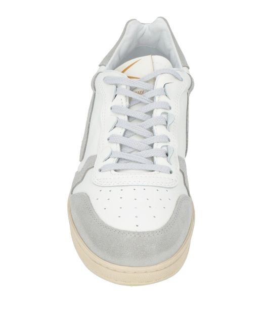 Valsport White Sneakers Leather, Textile Fibers for men