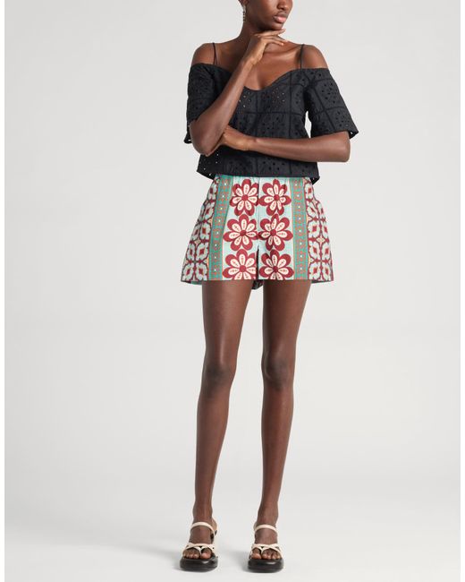 LaDoubleJ Red Shorts & Bermuda Shorts Cotton