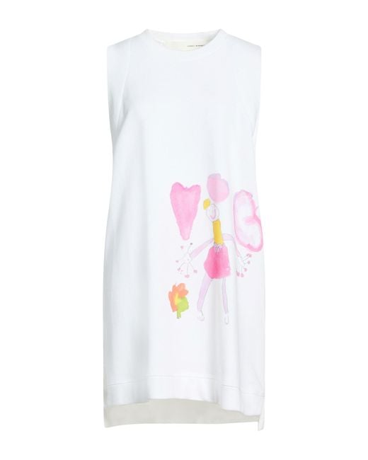 Isabel Benenato White Mini Dress Cotton, Polyester