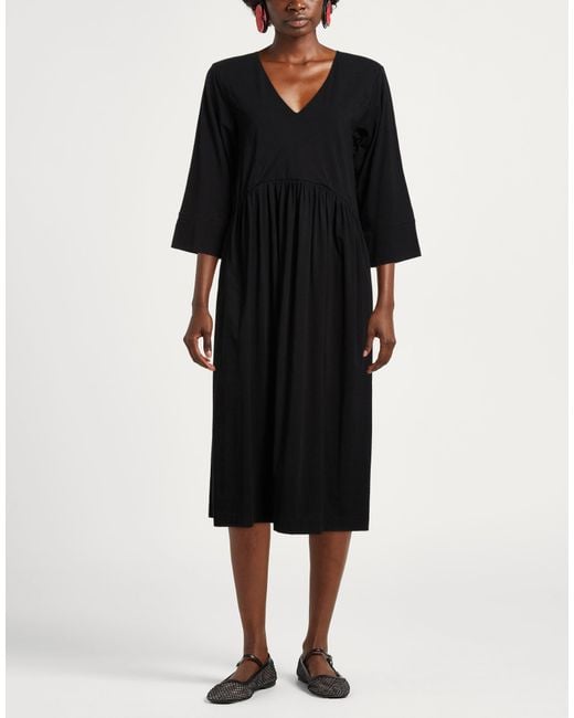 Alpha Studio Black Midi Dress