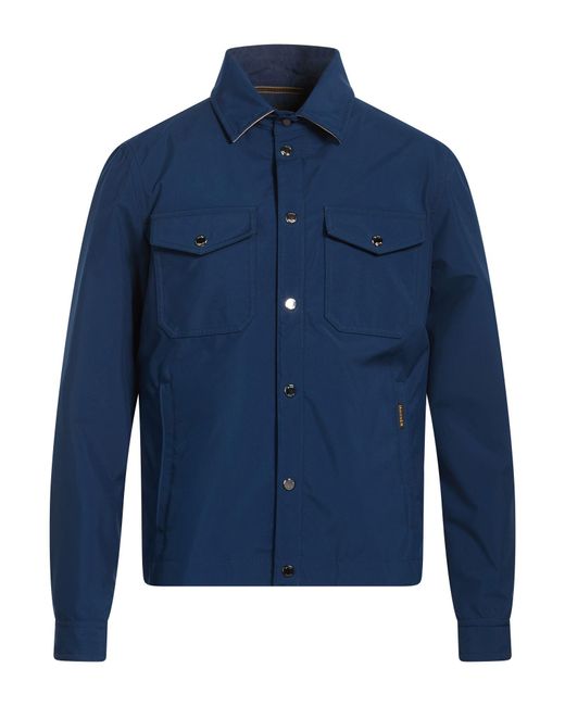 Moorer Blue Jacket Polyester for men