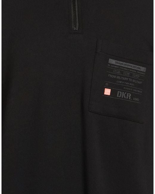 Dekker Black Sweatshirt Cotton, Elastane for men