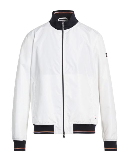 Paul & Shark White Jacket Polyester, Polyurethane for men