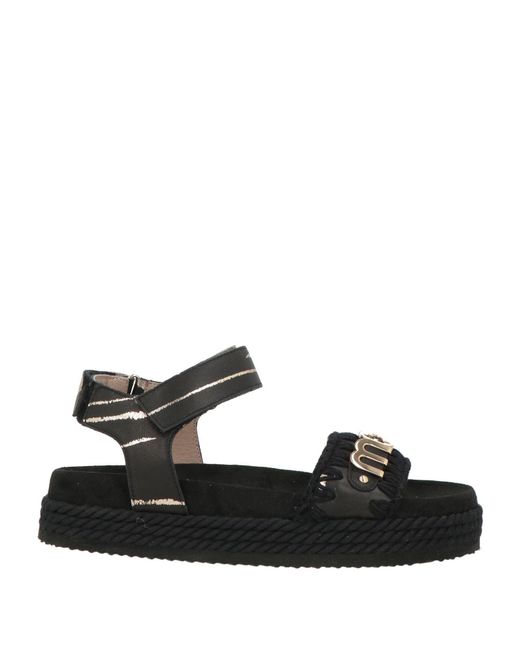 Mou Black Sandals