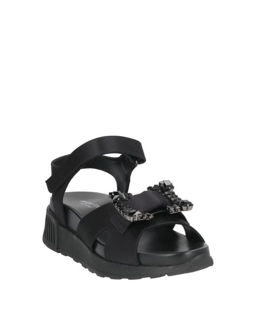 Sergio Rossi Black Sandals Textile Fibers