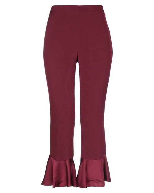 Twin Set Red Cropped Pants