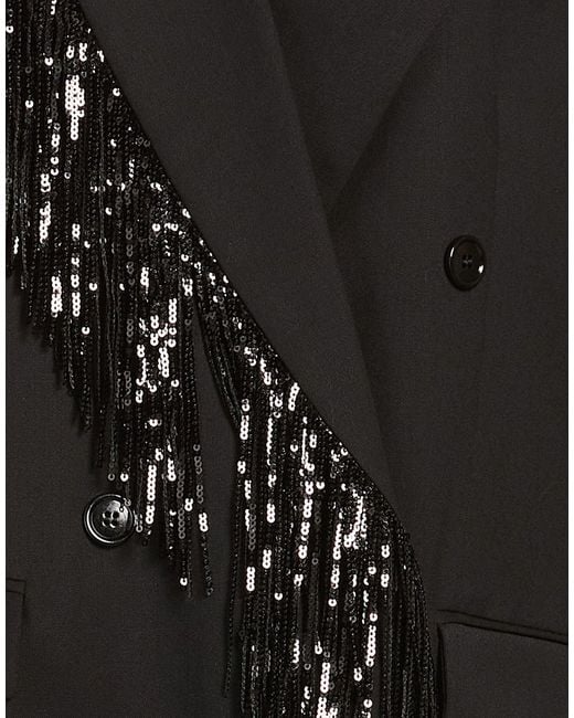 Jucca Black Blazer Polyester, Virgin Wool, Elastane