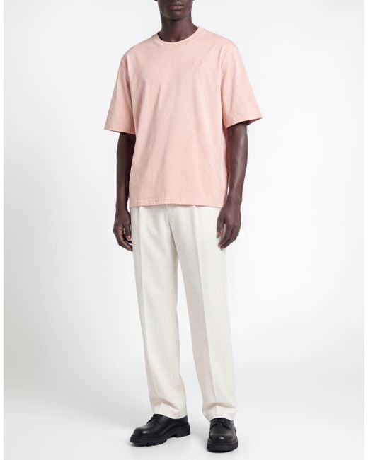 AMI Pink T-Shirt Cotton for men