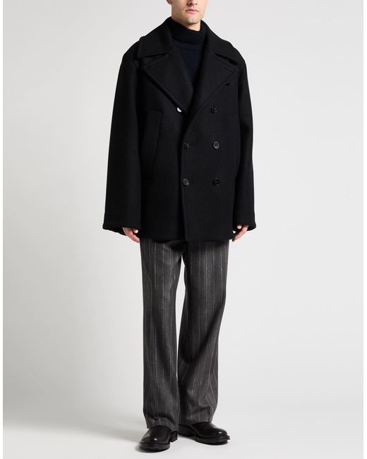 Jil Sander Black Coat Wool for men