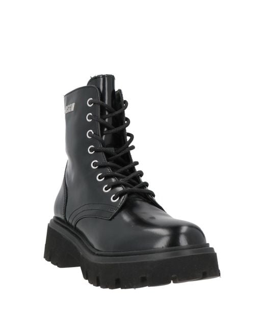 MSGM Black Ankle Boots Leather