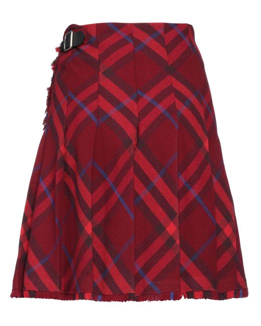 Burberry Red Mini Skirt