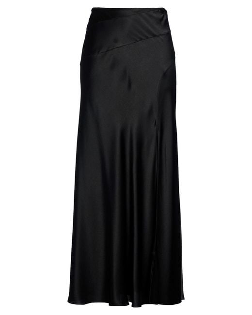 Alberta Ferretti Black Maxi Skirt Acetate, Silk