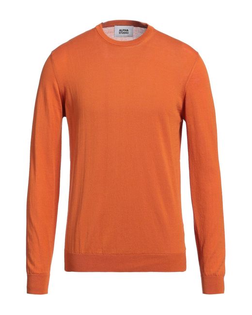 Pullover Alpha Studio pour homme en coloris Orange
