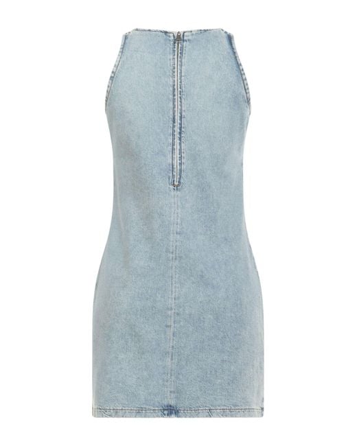 Versace Jeans Couture Blue Mini Dress Cotton