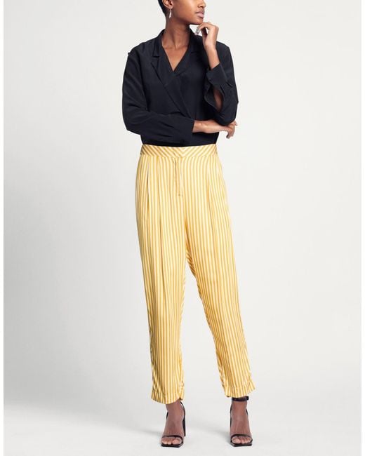 Soallure Yellow Pants Viscose