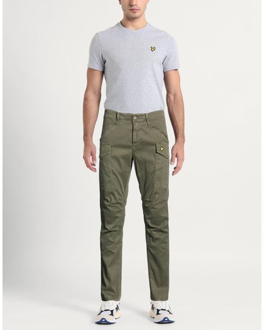 Lyle & Scott Green Pants Cotton, Elastane for men