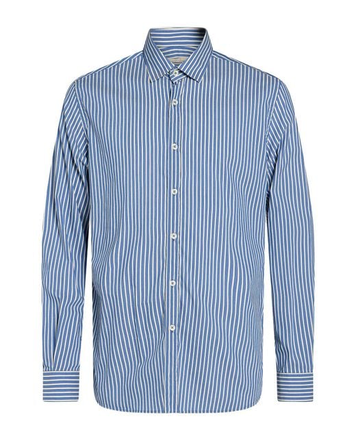 Messagerie Blue Shirt Cotton, Polyamide, Elastane for men
