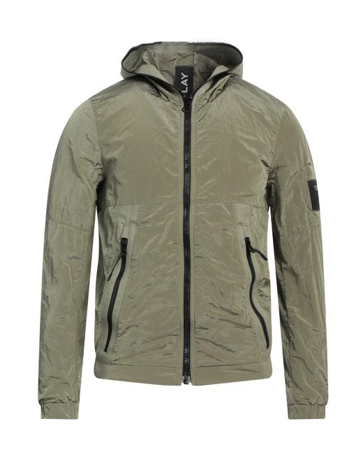 Replay Green Military Jacket Polyamide for men