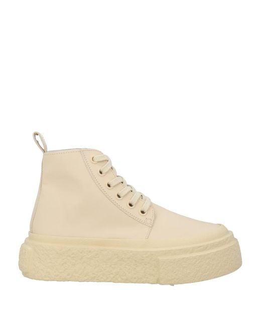 MM6 by Maison Martin Margiela Natural Ankle Boots Leather