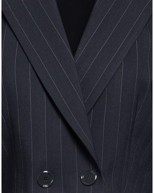 Pinko Blue Midnight Blazer Polyester, Wool, Elastane