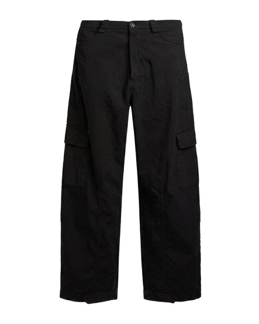 Masnada Black Pants Linen, Viscose, Elastane