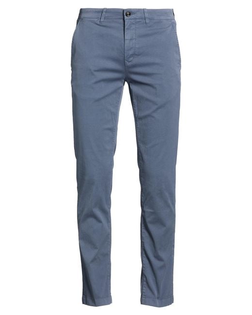 Moorer Blue Pants Cotton, Silk, Elastane for men