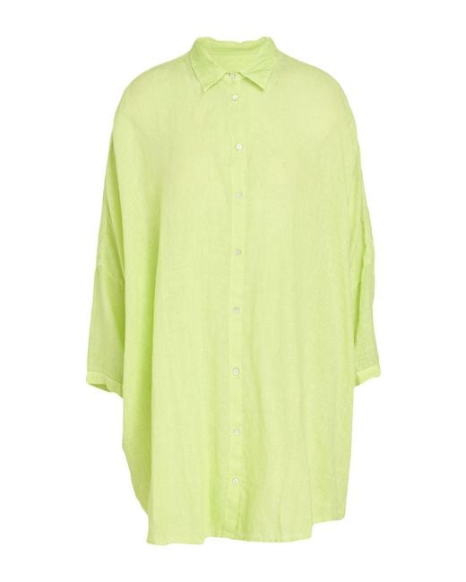120% Lino Yellow Shirt Linen