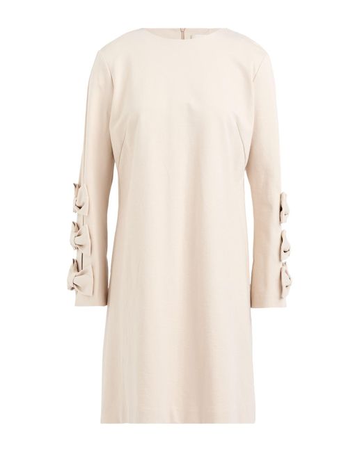 MEIMEIJ Natural Mini Dress Viscose, Polyamide, Elastane