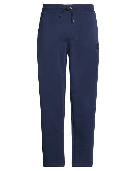 EA7 Blue Pants Cotton, Polyester, Elastane for men