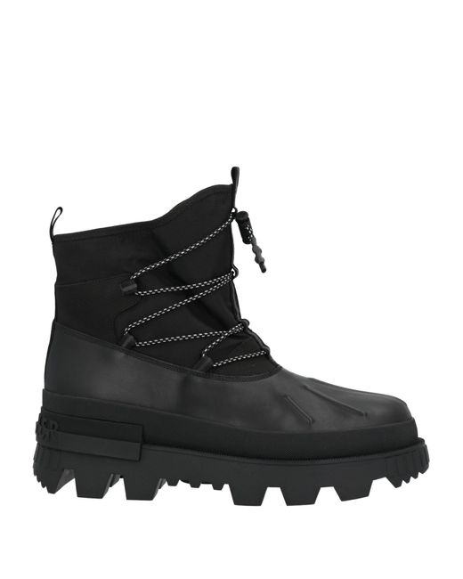 Moncler Black Mallard Nylon And Leather Boots for men